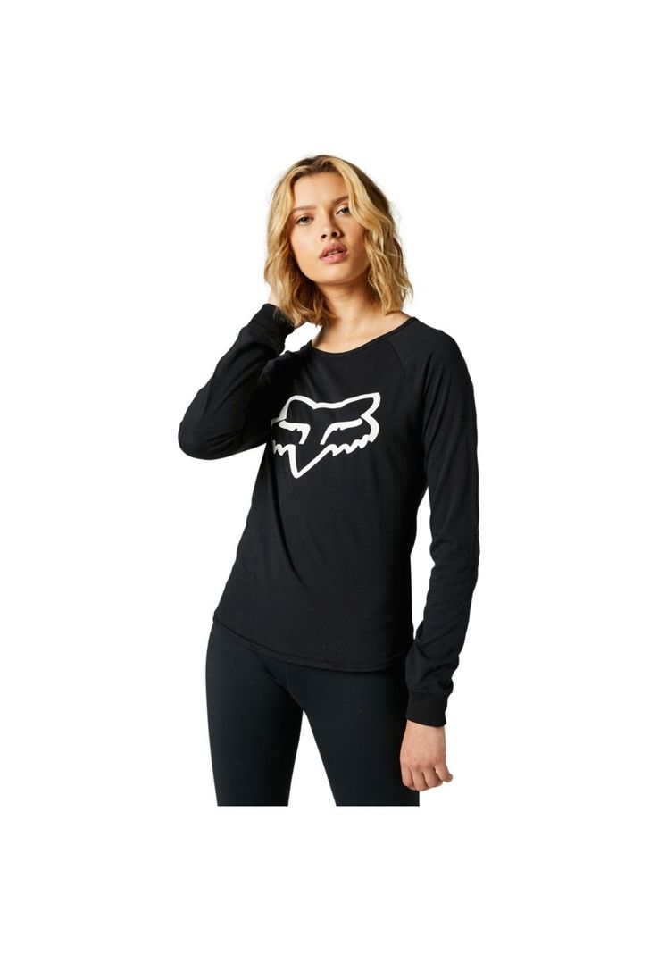 Polera Lifestyle Mujer Boundary Manga Larga Negro Fox-2