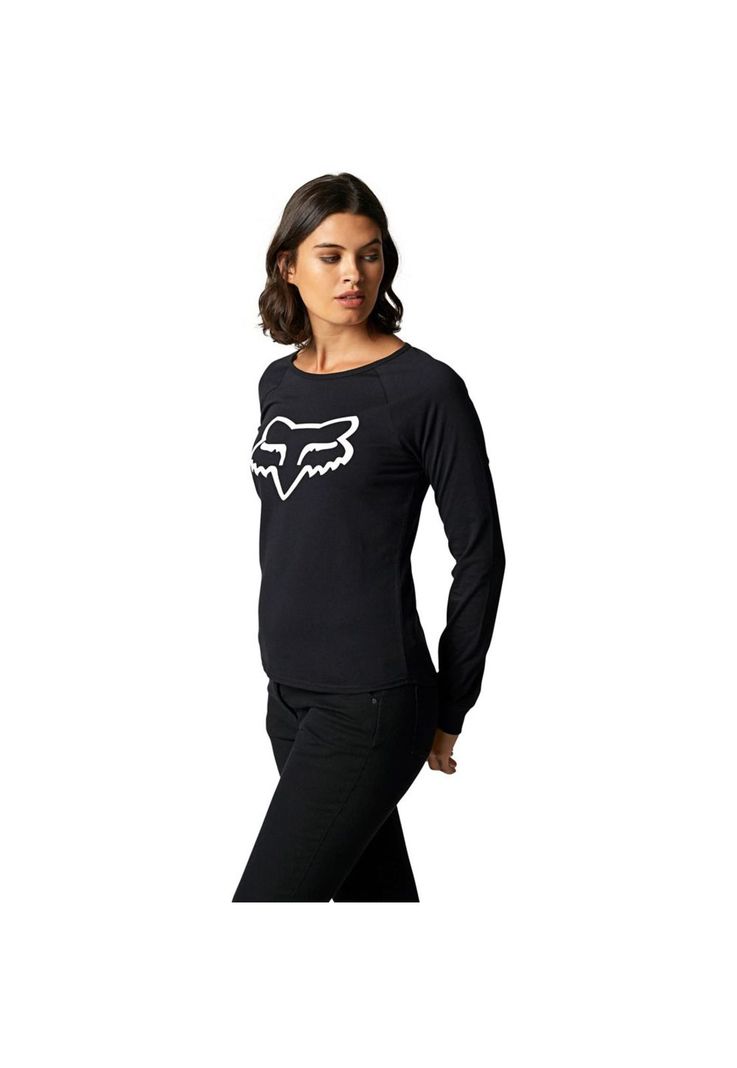 Polera Lifestyle Mujer Boundary Manga Larga Negro Fox-3