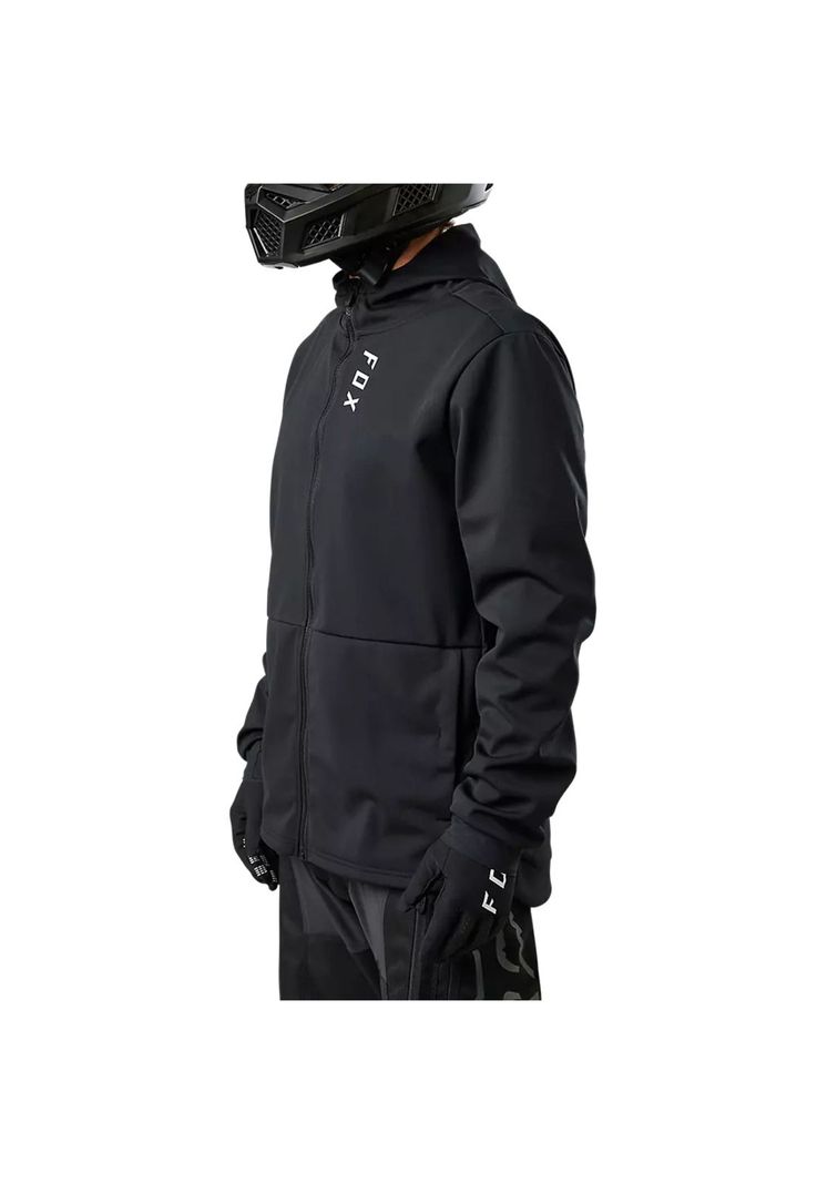 Chaqueta Moto Defend Drive Windblock Zip Negro Fox-1