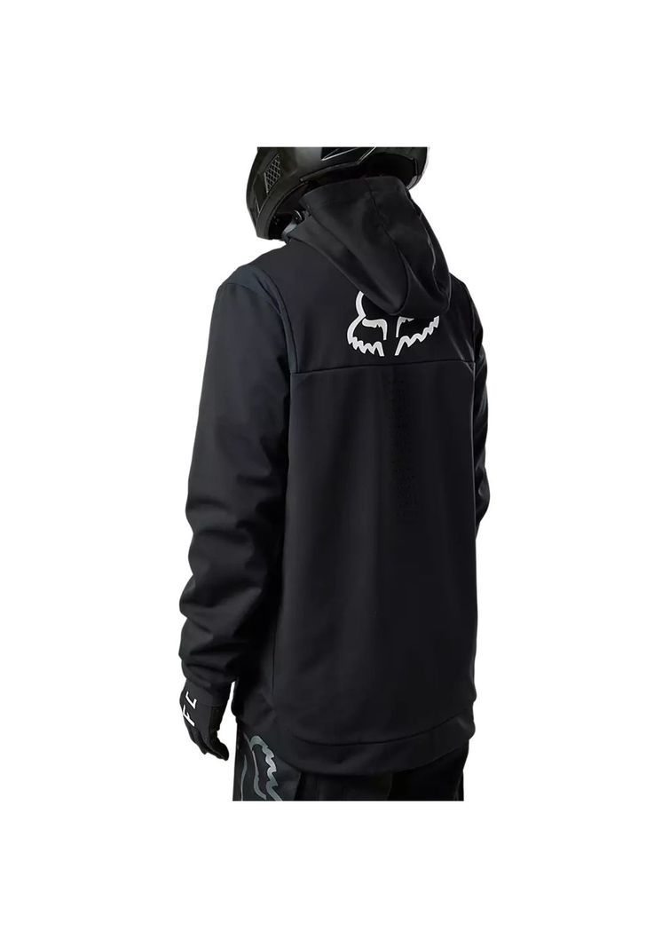 Chaqueta Moto Defend Drive Windblock Zip Negro Fox-2