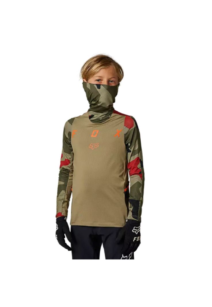Polera Moto Niño Ranger Drive Camo Negro Fox-0