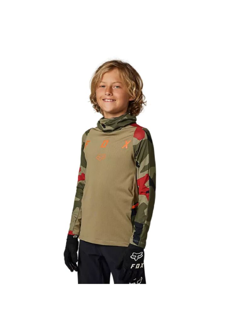 Polera Moto Niño Ranger Drive Camo Negro Fox-5