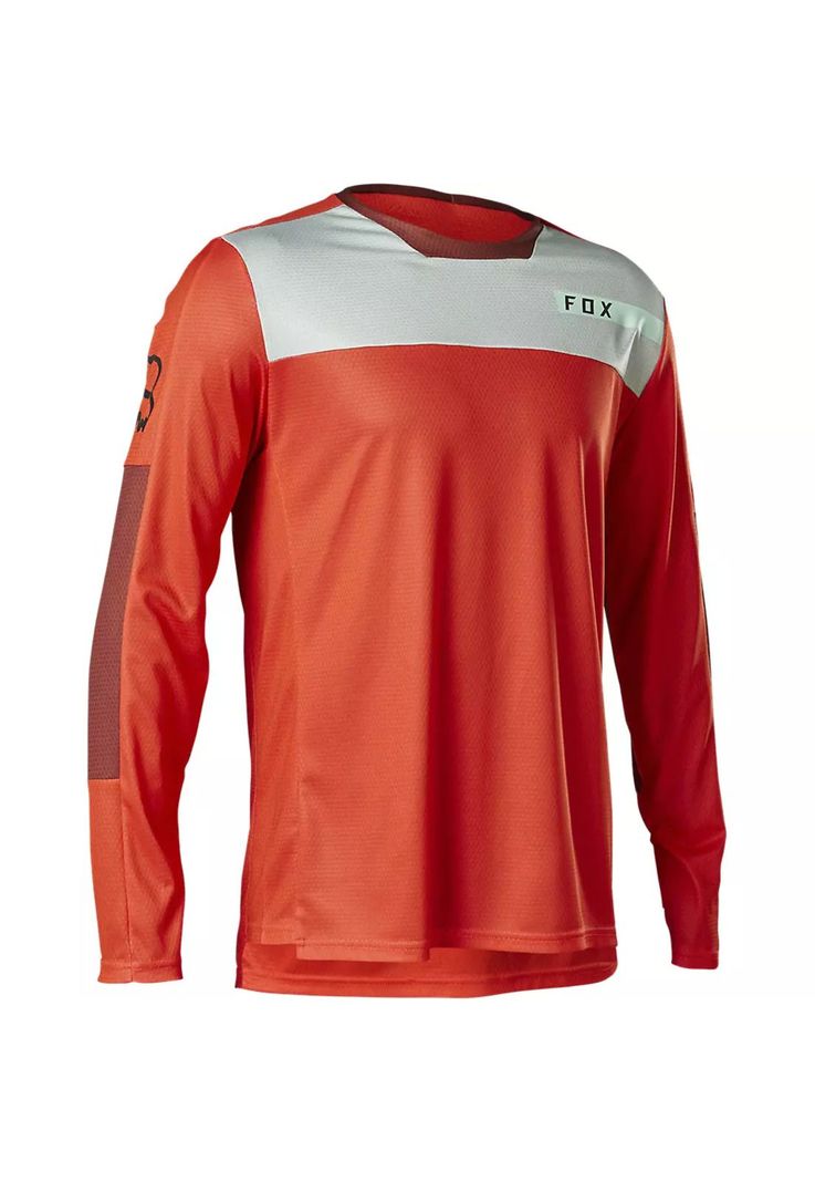Polera Bicicleta Defend Moth Manga Larga Rojo Fox-0