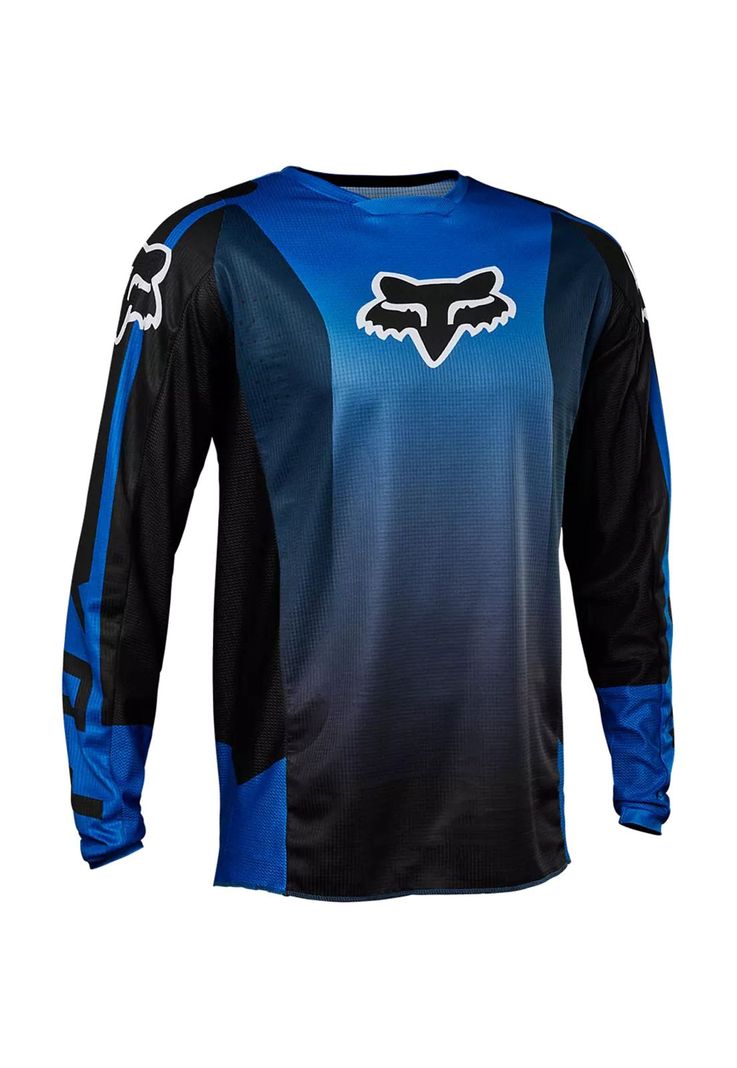 Polera Moto 180 Leed Azul/Negro Fox-0