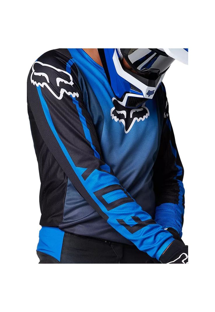 Polera Moto 180 Leed Azul/Negro Fox-5