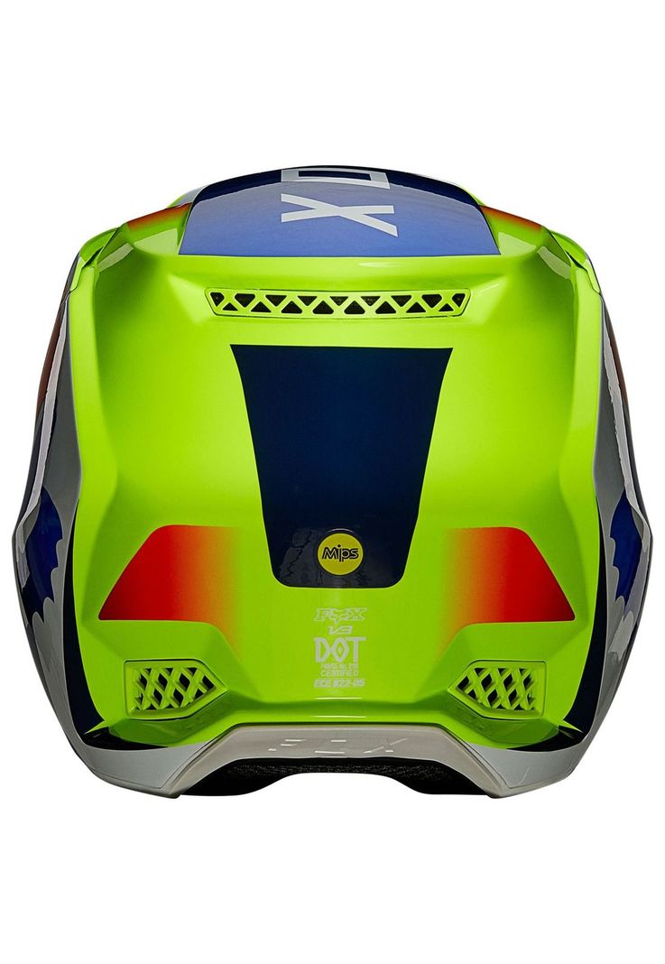 Casco Moto V3 Rs Wired Amarillo Fluor Fox-3