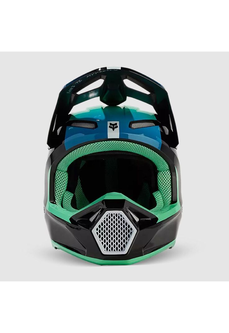 Casco Moto V1 Ballast Negro/Azul Fox-2