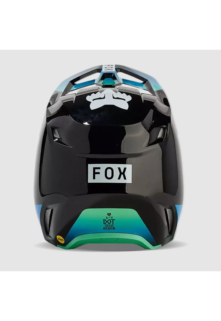 Casco Moto V1 Ballast Negro/Azul Fox-4