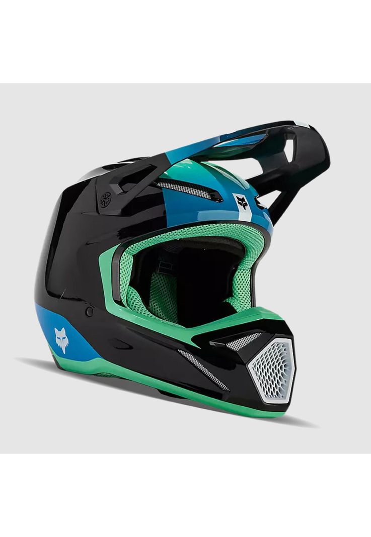 Casco Moto V1 Ballast Negro/Azul Fox-0