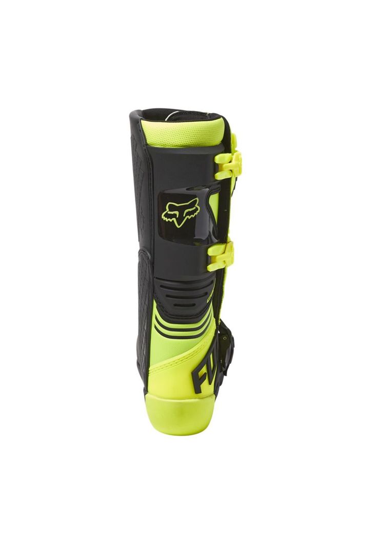 Botas Moto Niño Comp Amarillo Fox-3