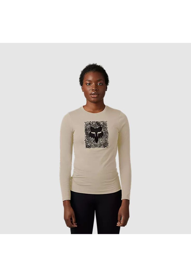 Polera Lifestyle Mujer Auxlry Manga Larga Beige Fox-0