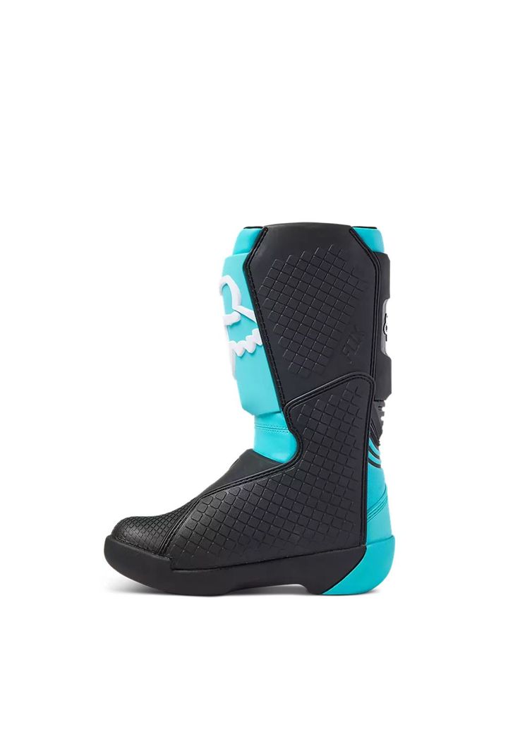 Botas Moto Niño Comp Celeste Fox-3
