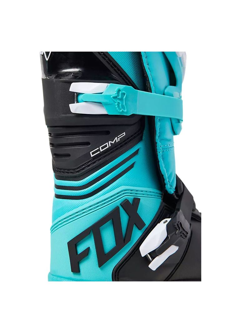Botas Moto Niño Comp Celeste Fox-6