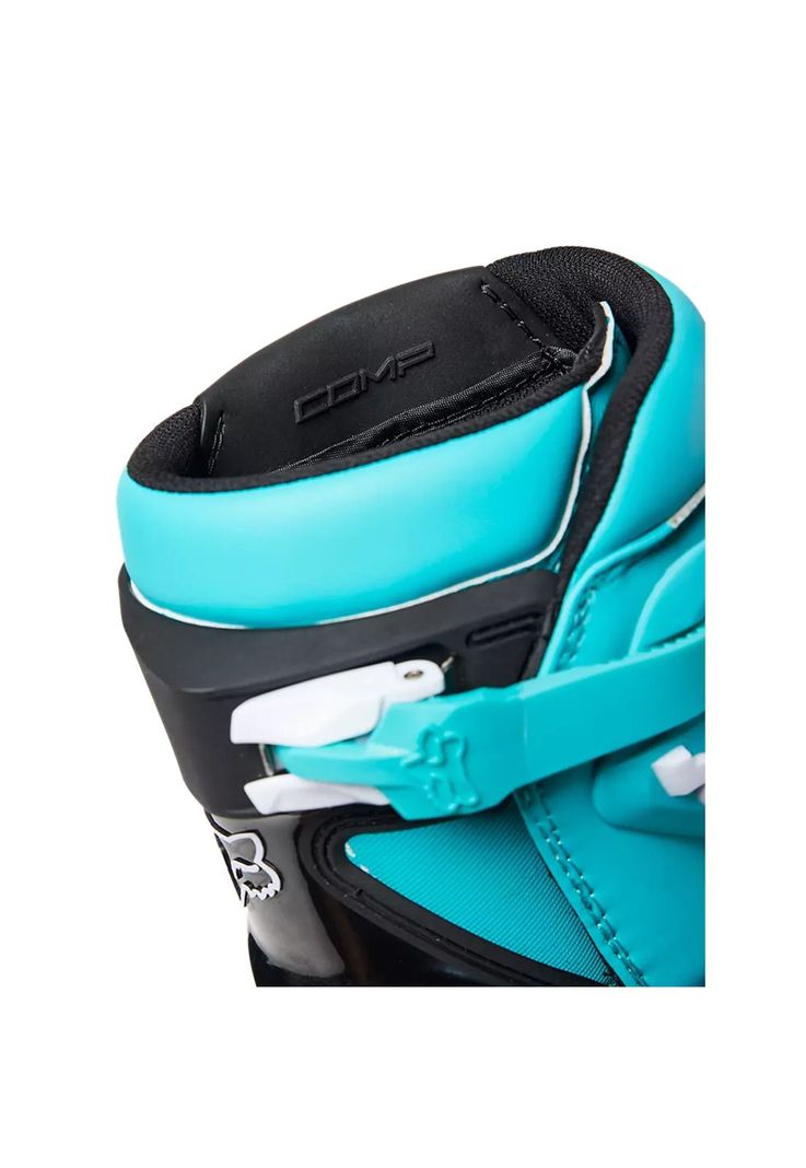Botas Moto Niño Comp Celeste Fox-7