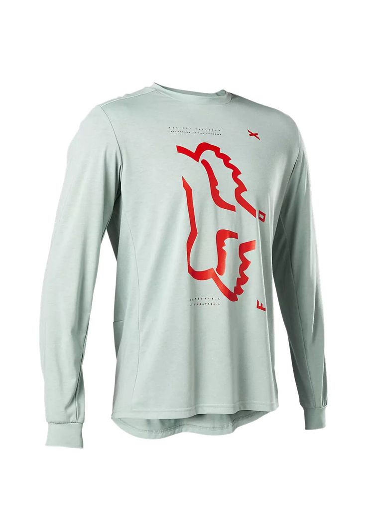 Polera Bicicleta Ranger Drirelease® Manga Larga Gris Fox-0