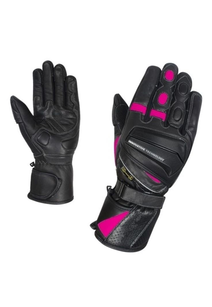 Guantes Moto Calle Mujer Jordania Pink Negro/Rosado KMZ-0