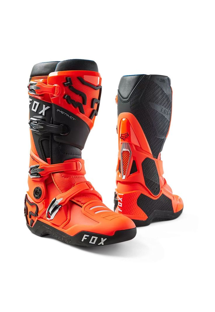 Botas Moto Instinct Naranjo Fox-0