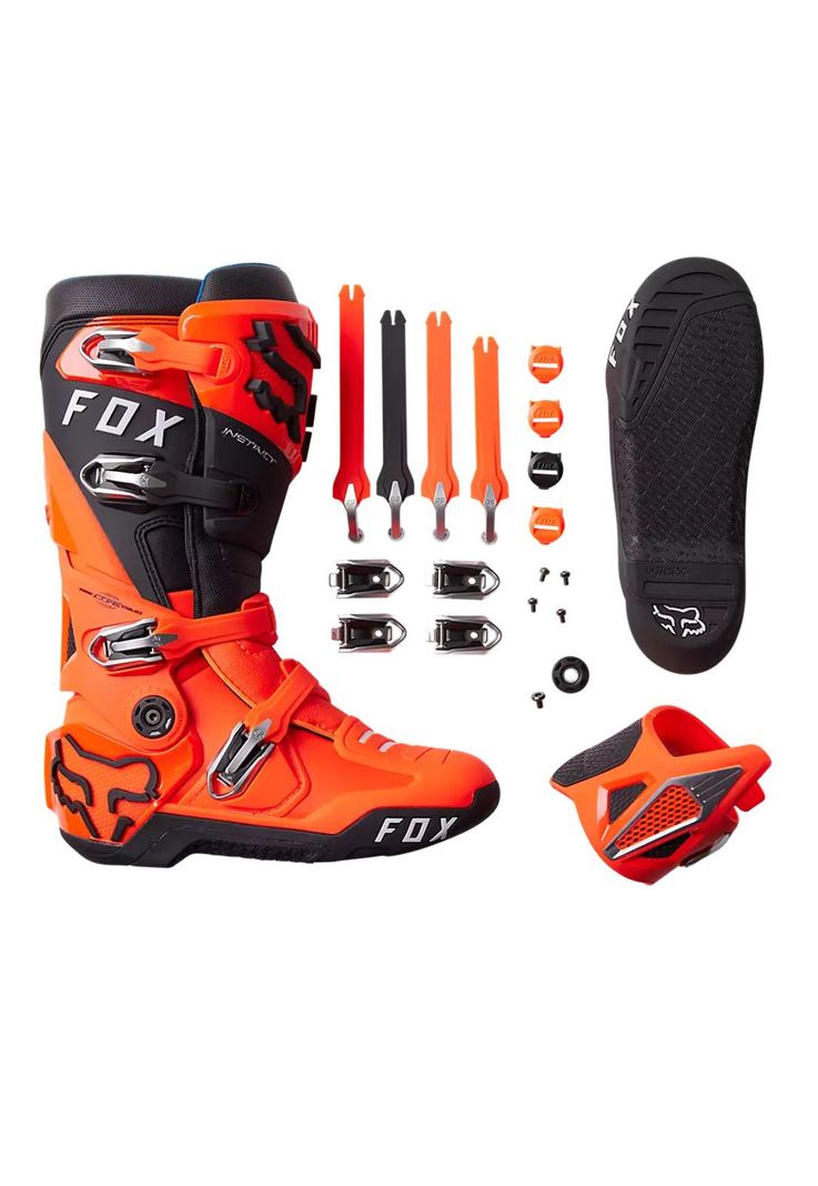 Botas Moto Instinct Naranjo Fox-8