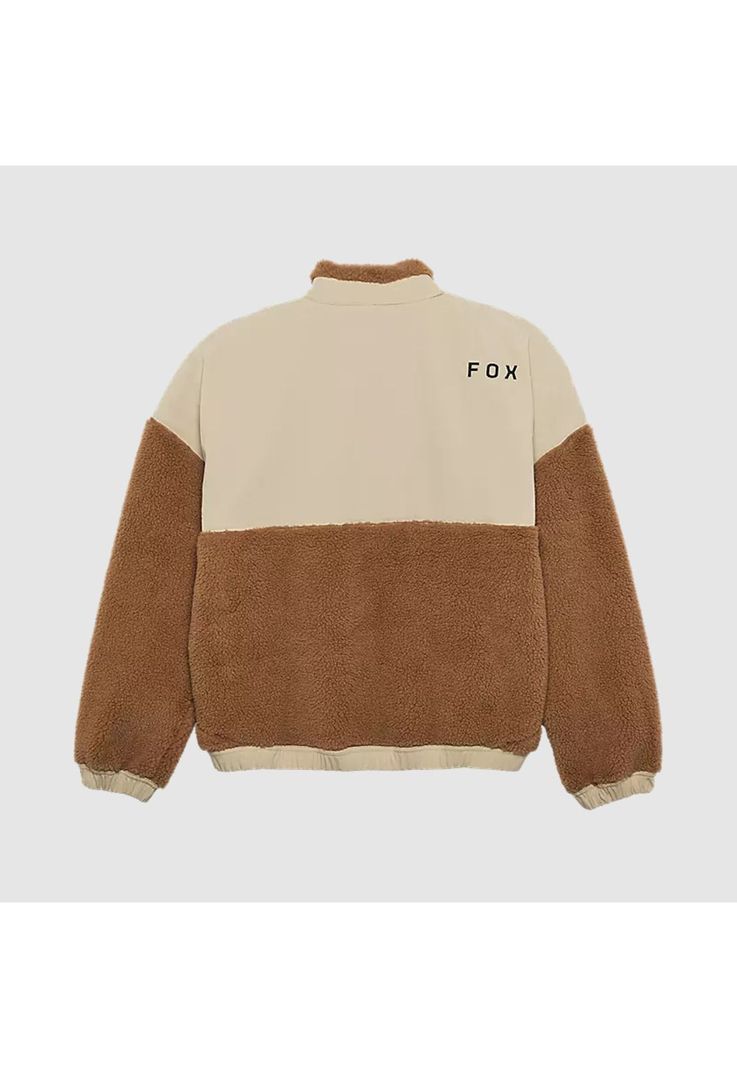 Poleron Lifestyle Mujer Survivalist Sherpa Full Cafe Fox-1