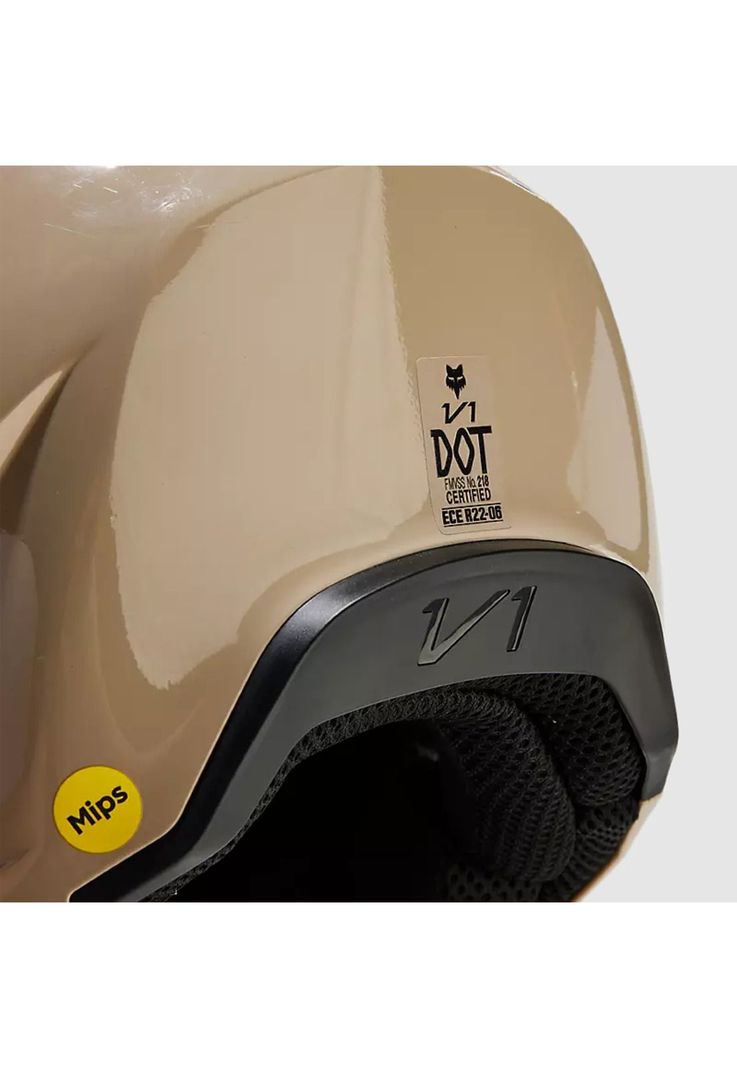 Casco Moto V1 Solid Cafe Claro Fox-8