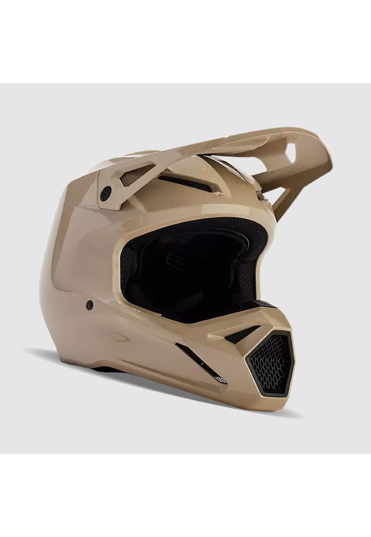 Casco Moto V1 Solid Cafe Claro Fox-0