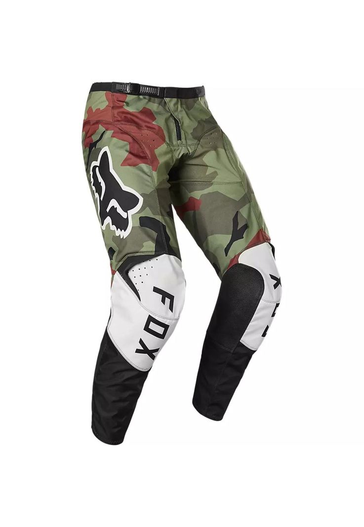 Pantalon Moto 180 BNKR Camo Verde Fox-0