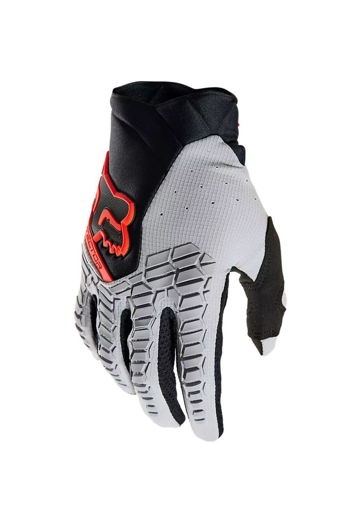 Guantes Moto Mujer Pawtector CE Gris/Rojo Fox-0