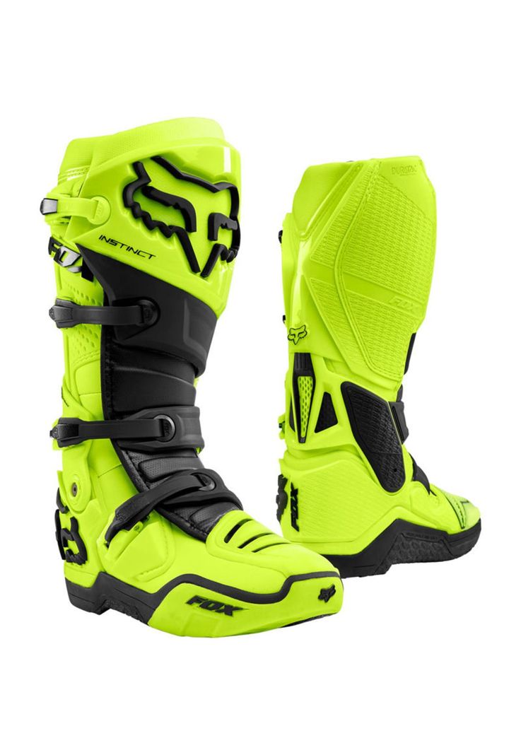 Botas Moto Instinct Fluor Amarillo Fox-0
