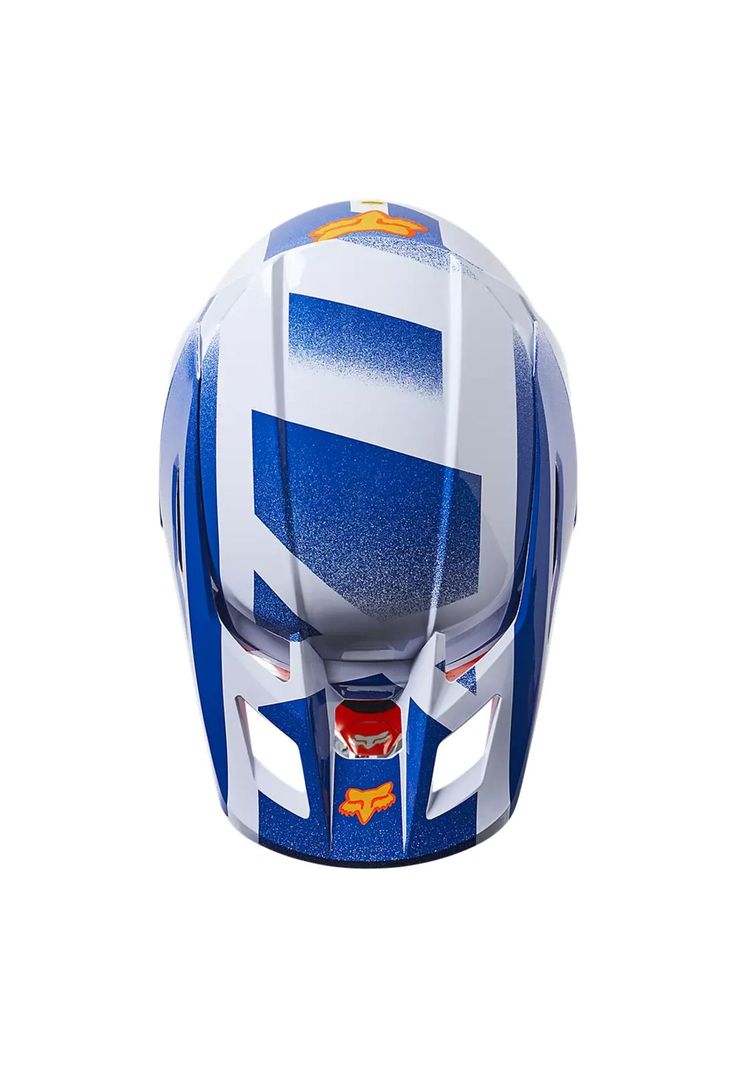 Casco Moto V2 RKANE Naranjo/Azul/Blanco Fox-2