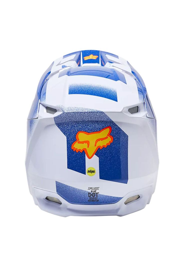 Casco Moto V2 RKANE Naranjo/Azul/Blanco Fox-3