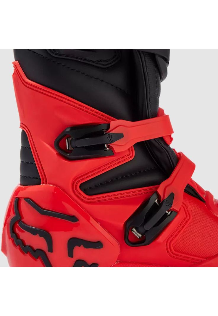 Botas Moto Niño Comp Rojo Fox-6
