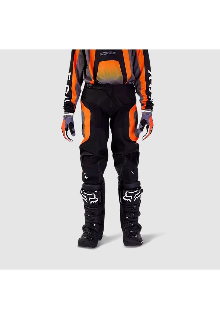Pantalon Moto Niño 180 Ballast Negro/Naranjo Fox-1