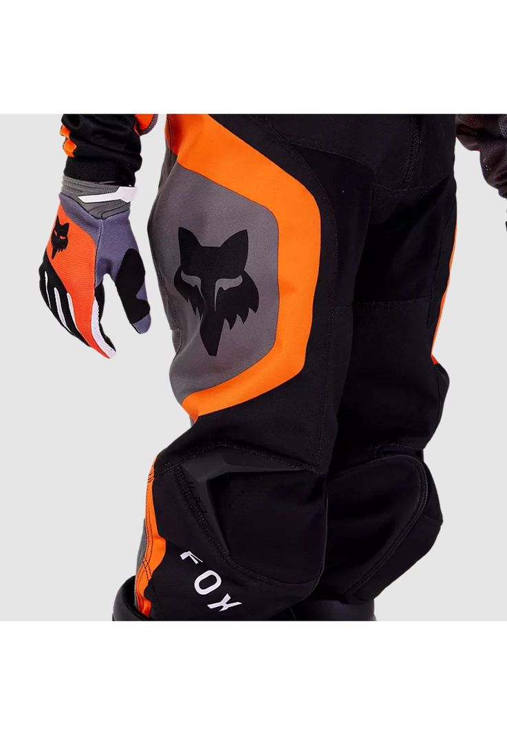 Pantalon Moto Niño 180 Ballast Negro/Naranjo Fox-3