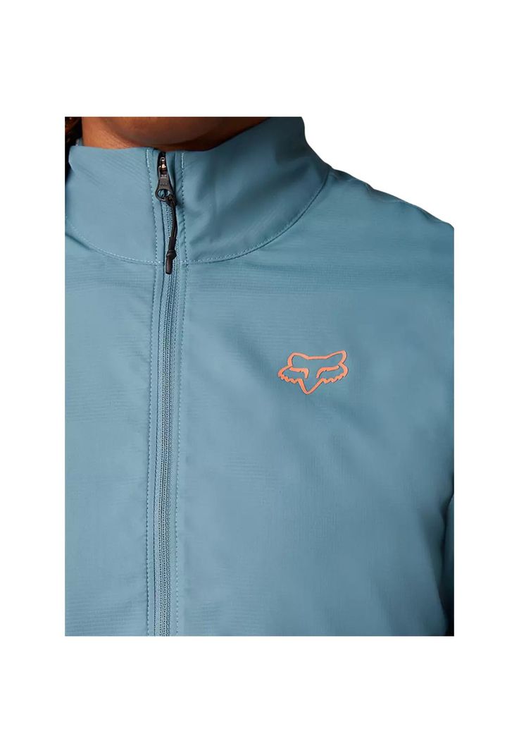 Chaqueta Cortavientos Bicicleta Mujer Ranger Celeste/Morado Fox-4