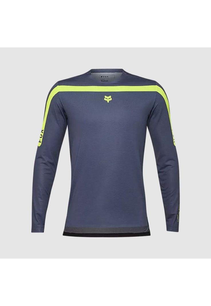 Polera Bicicleta Flexair Aviation Manga Larga Gris Fox-0