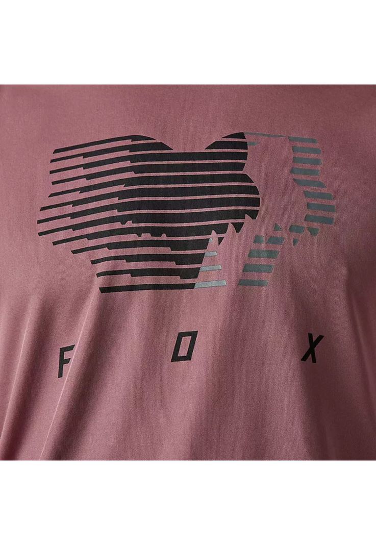 Polera Bicicleta Ranger Dayto Manga Larga Burdeo Fox-3