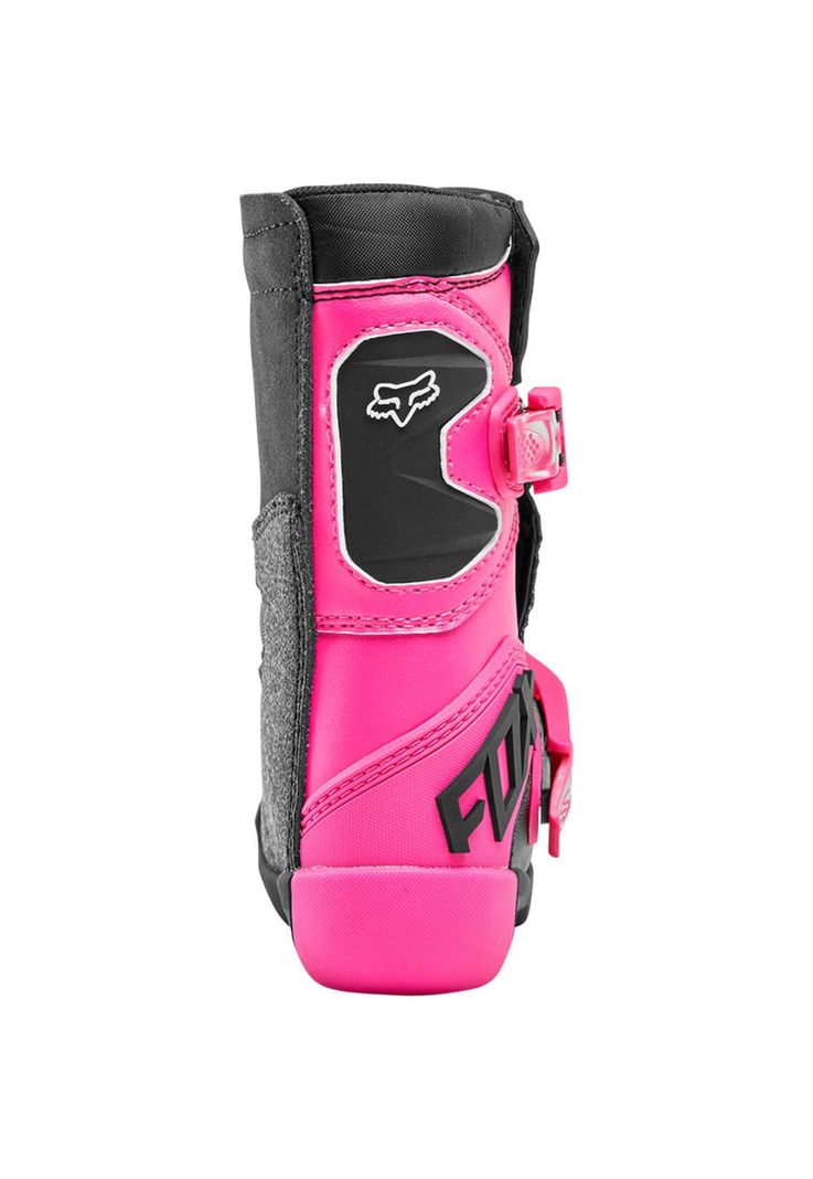 Botas Moto Infantil Comp K Negro/Rosado Fox-3