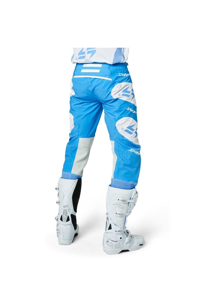 Pantalon Moto Blue Label Nirvana Blanco/Azul Shift-1