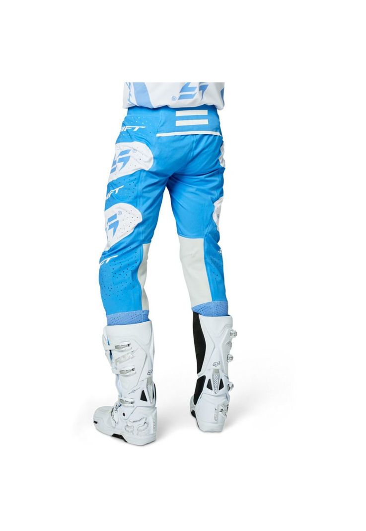 Pantalon Moto Blue Label Nirvana Blanco/Azul Shift-3