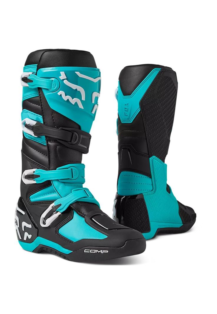 Botas Moto Comp Celeste Fox-0