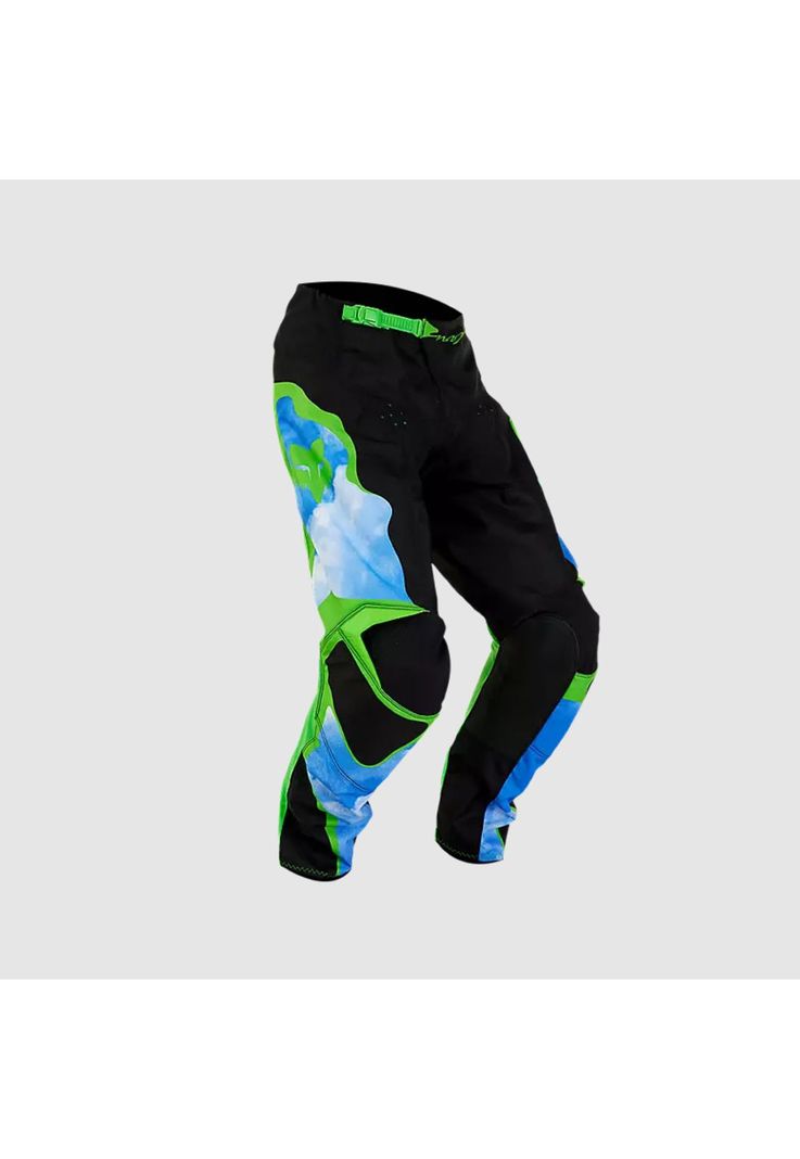 Pantalon Moto 180 Atlas Celeste/Verde Fox-0