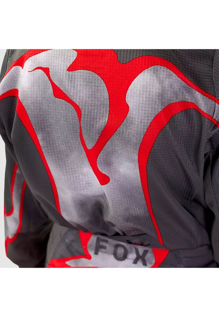 Polera Moto Niño 180 Atlas Gris/Rojo Fox-4