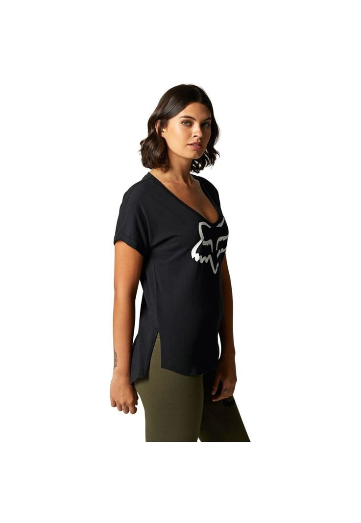Polera Lifestyle Mujer Boundary Negro Fox-2