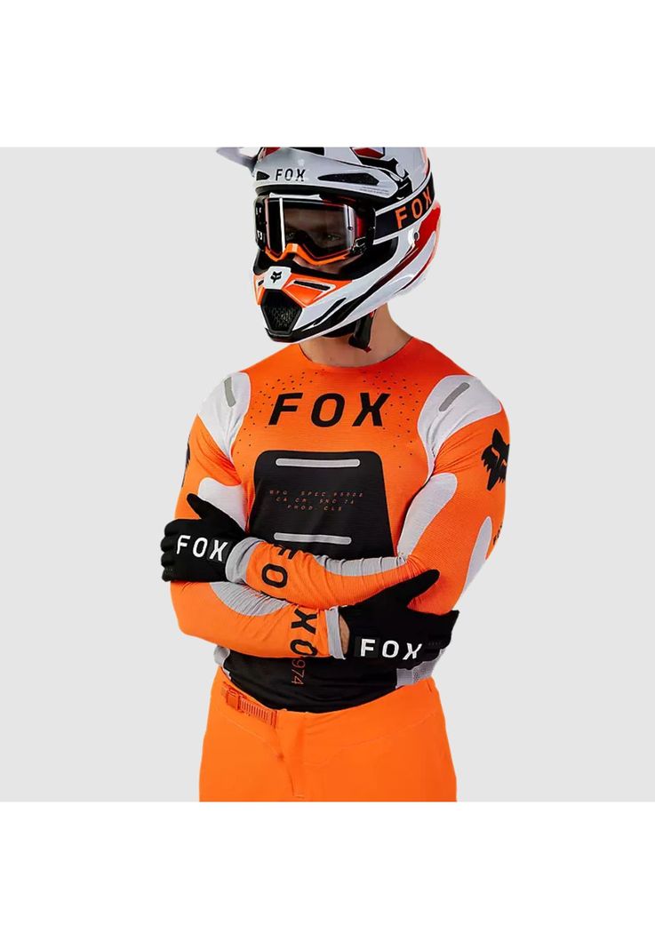 Polera Moto Flexair Magnetic Naranjo Fox-4