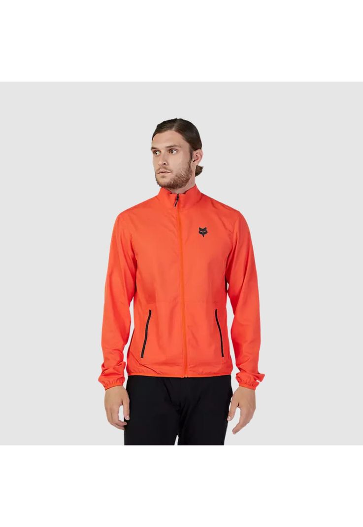 Chaqueta Cortavientos Bicicleta Ranger Naranjo Fox-1