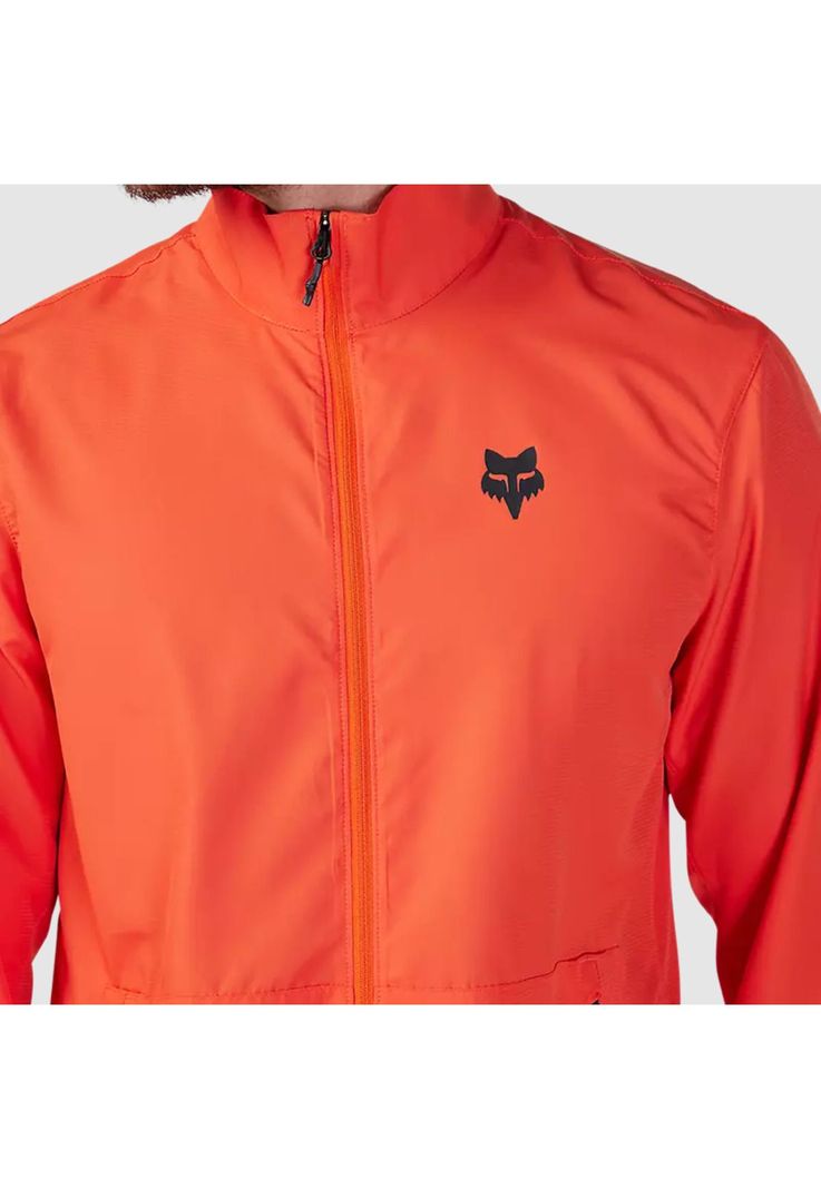 Chaqueta Cortavientos Bicicleta Ranger Naranjo Fox-3