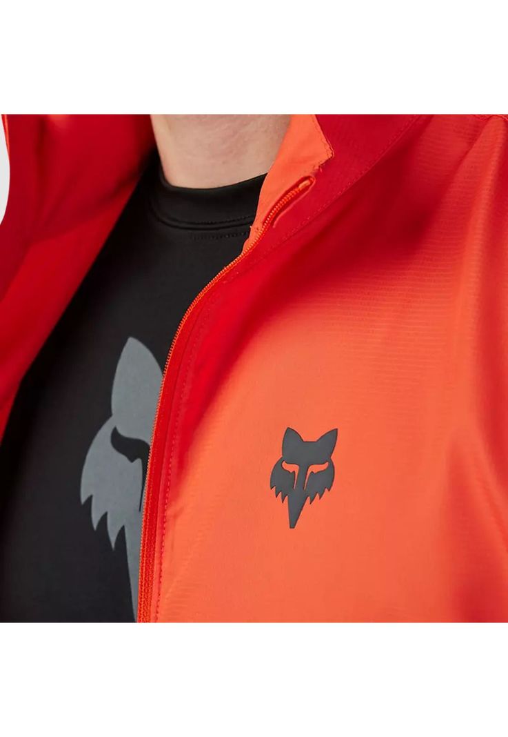 Chaqueta Cortavientos Bicicleta Ranger Naranjo Fox-7