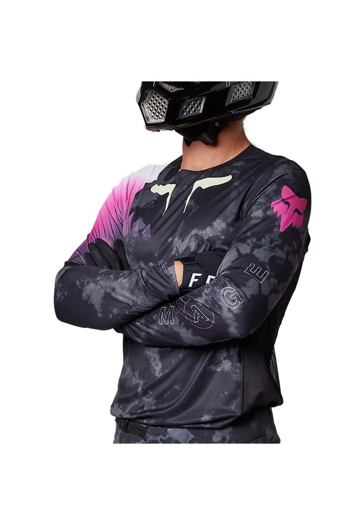 Polera Moto Flexair Detonate Negro Fox-1