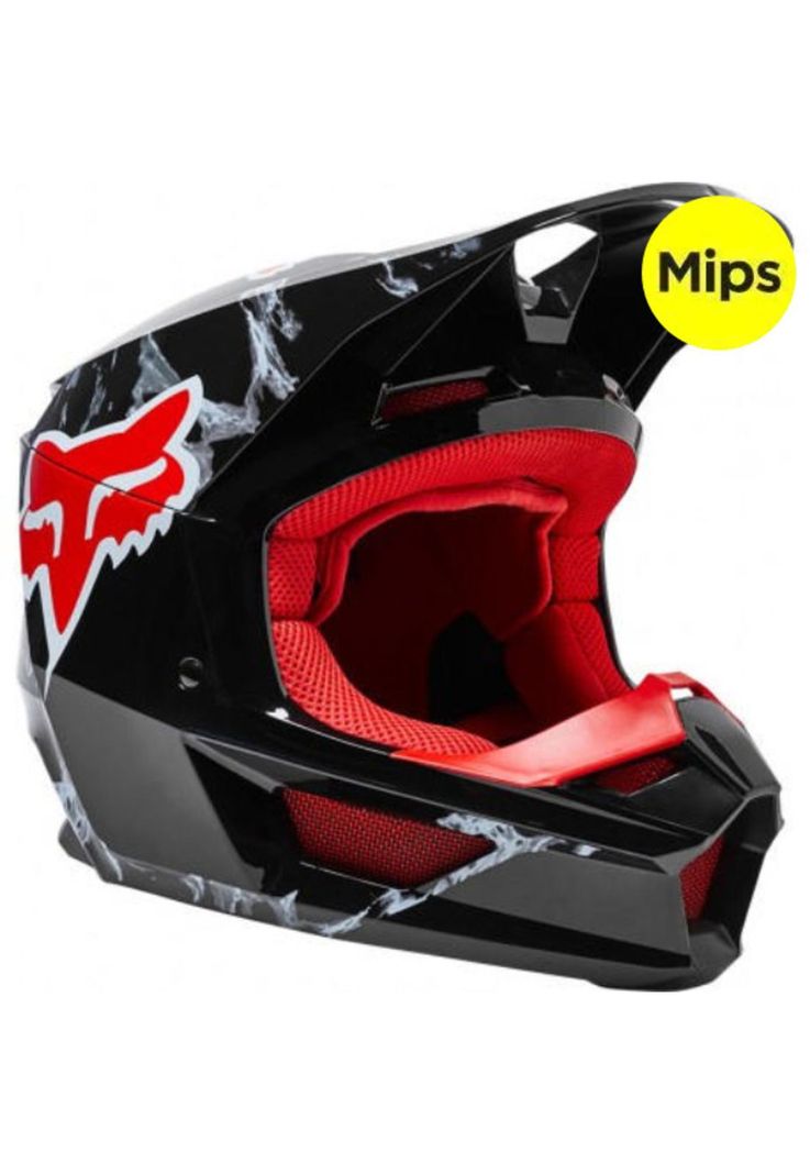Casco Moto V1 Karrera Ece Negro/Rojo Fox-0