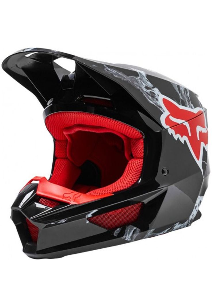 Casco Moto V1 Karrera Ece Negro/Rojo Fox-1
